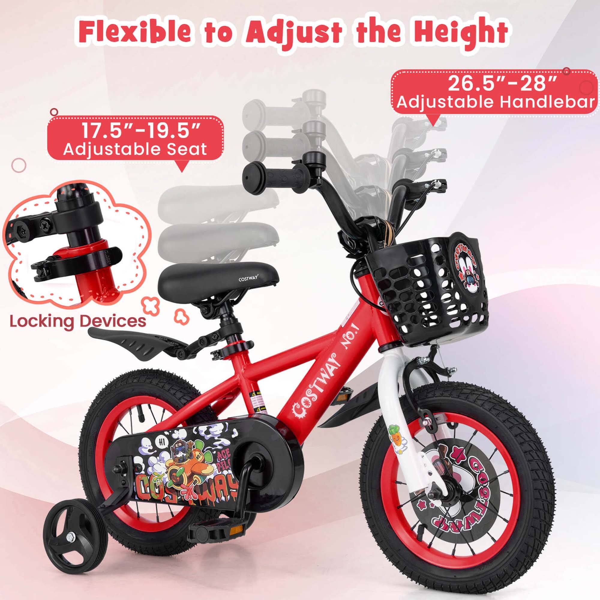 Flexible to Adjust the Height  
26.5"-28" Adjustable Handlebar  
17.5"-19.5" Adjustable Seat  
Locking Devices  
COSTWAY No.1