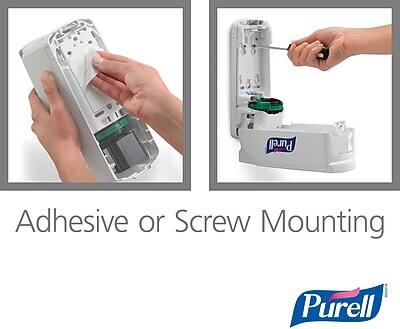 Adhesive or Screw Mounting

Purell