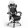 RSPGAME - Gaming Chair Ergonomic High Back Breathable Fabric Computer Chair with Headrest & Lumbar Support - White&Black