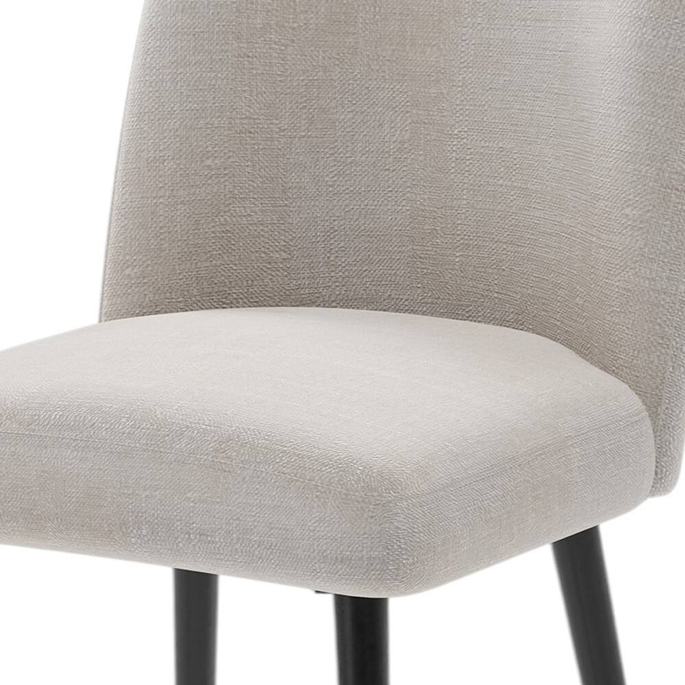 Back. Hivvago - Hivvago Set of Two Upholstered Fabric Dining Side Chairs - Beige.