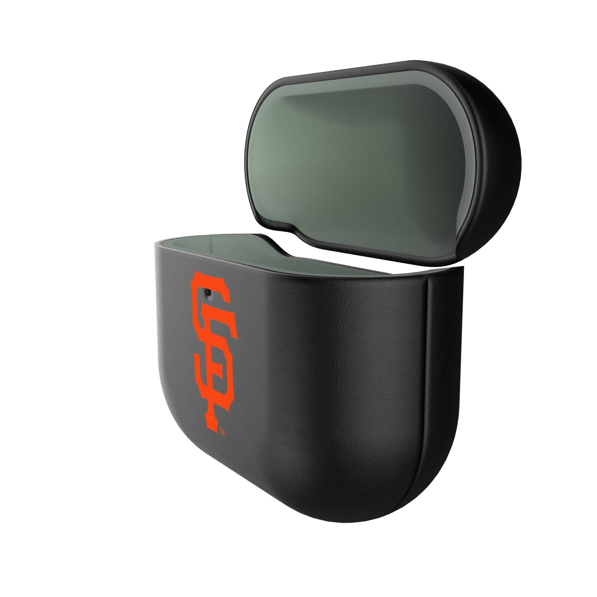 Alt View 1. Keyscaper - San Francisco Giants San Francisco Giants Insignia AirPods 4th Generation Case Cover - No Size - Black.