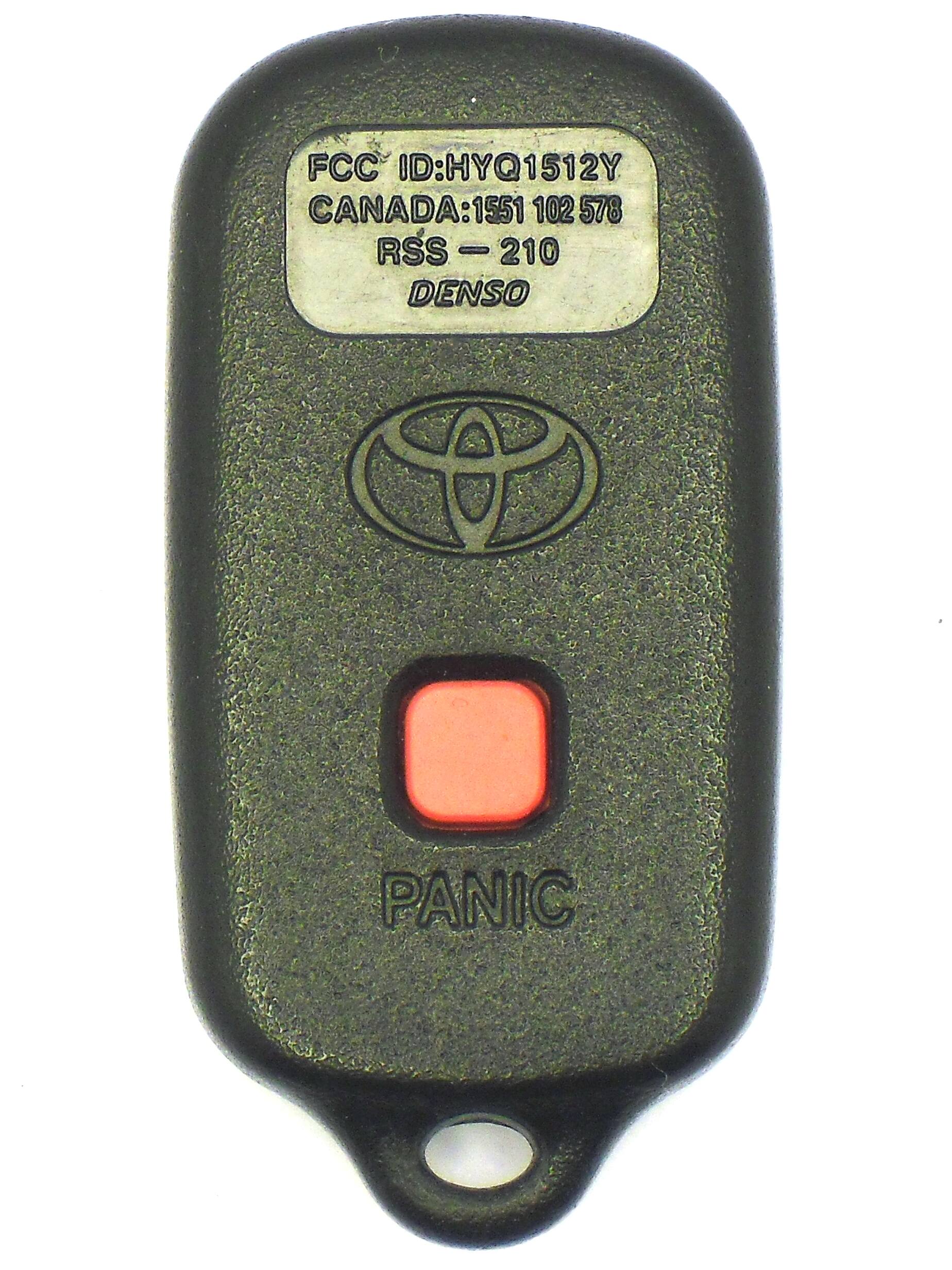 FCC ID: HYQ1512Y  
CANADA: 1551 102 578  
RSS - 210  
DENSO  
PANIC