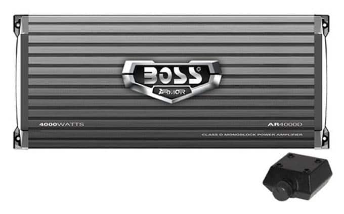 BOSS Audio - Boss AR4000D Armor 4000W Monoblock Class D Car Audio Amplifier Amp and Remote - Gray
