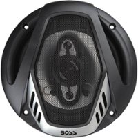 BOSS Audio - Onyx 6-1/2" 4-Way Car Speakers with Poly-Injected Woofer Cones (Pair) - Black and Chrome - Front_Zoom