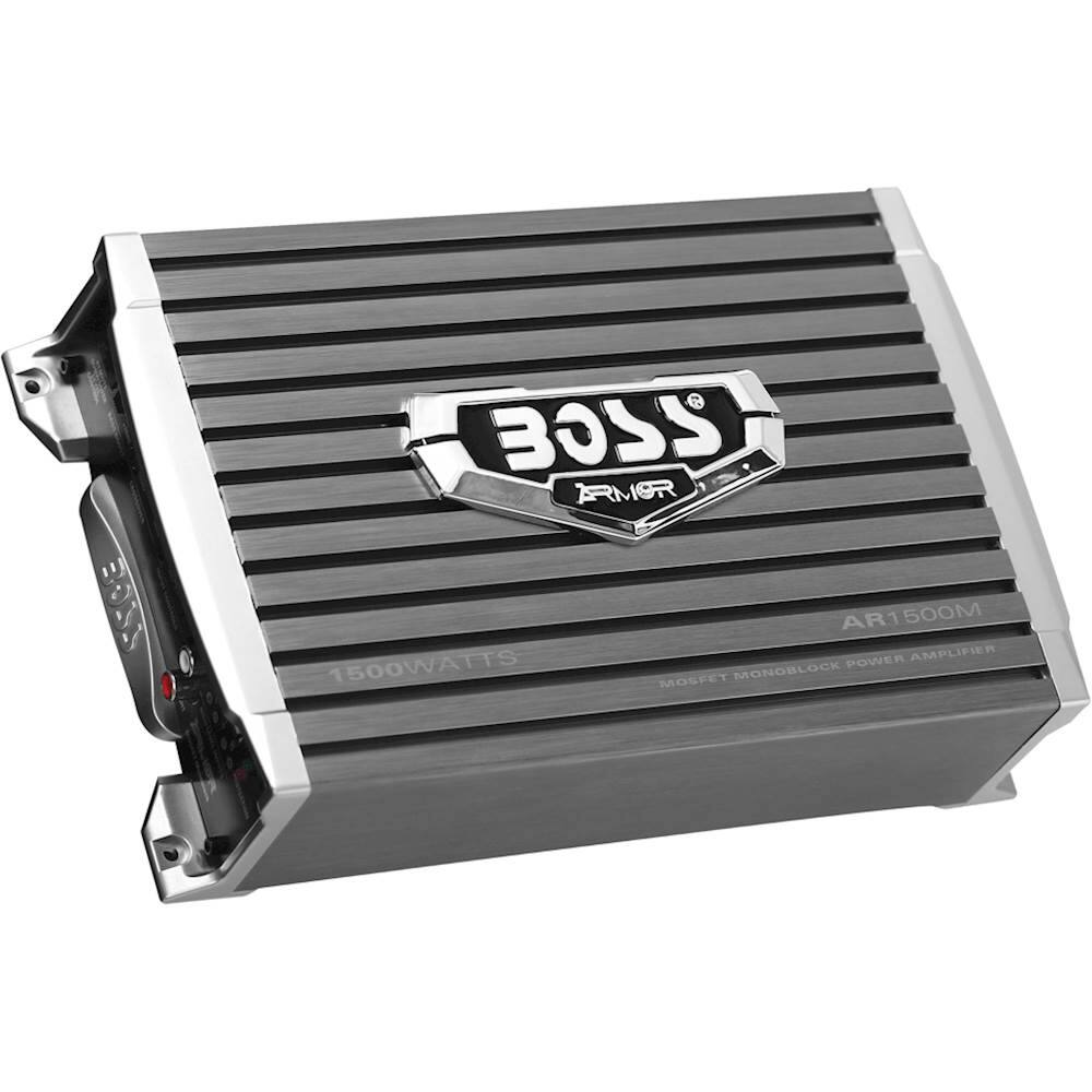Front. BOSS Audio - Armor 1500W Class AB Mono MOSFET Amplifier with Variable Low-Pass Crossover - Black and Chrome.