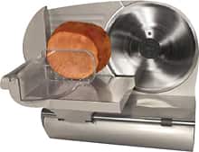 Angle. Weston - 9" Electric Food Slicer - Stainless Steel.