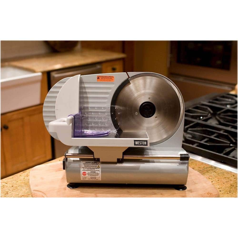 Alt View 11. Weston - 9" Electric Food Slicer - Stainless Steel.