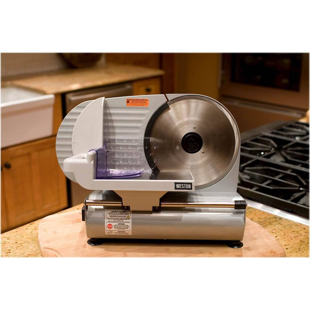 Alt View 11. Weston - 9" Electric Food Slicer - Stainless Steel.