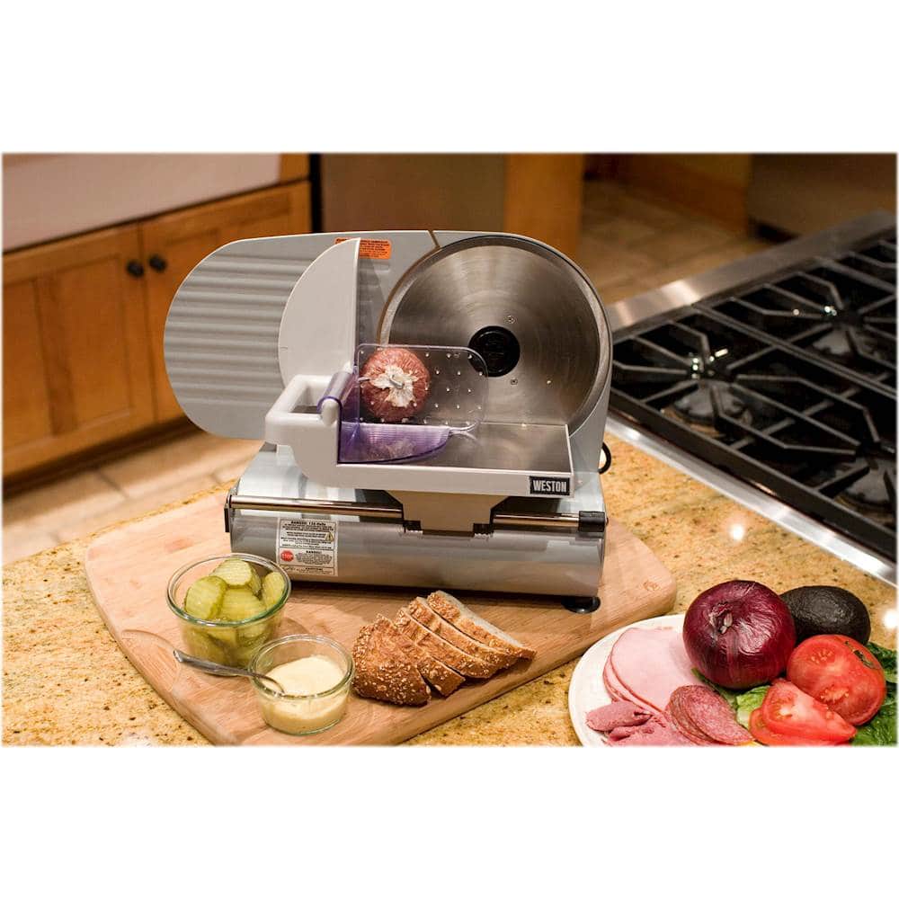 Alt View 12. Weston - 9" Electric Food Slicer - Stainless Steel.