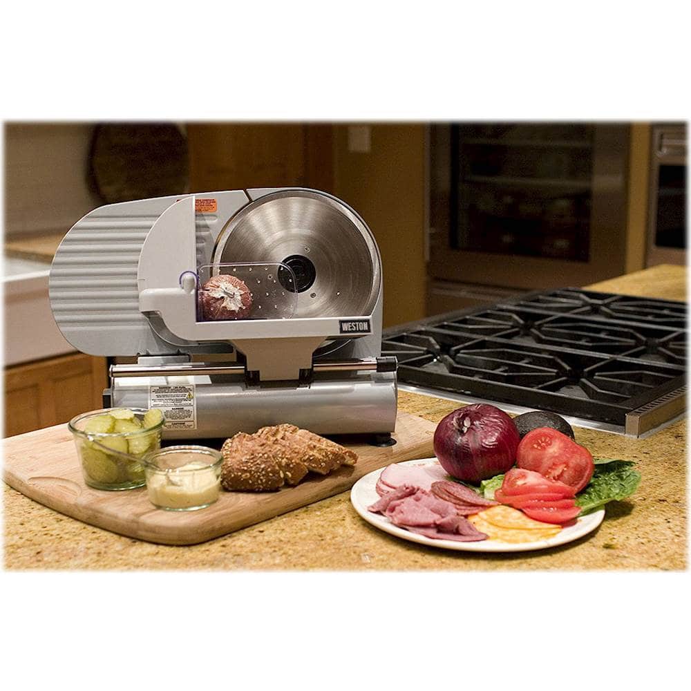 Alt View 13. Weston - 9" Electric Food Slicer - Stainless Steel.