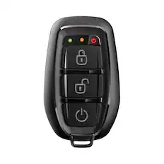 Front. Compustar - 2-Way G17 FM 3 Button Replacement Remote Transmitter - Black.