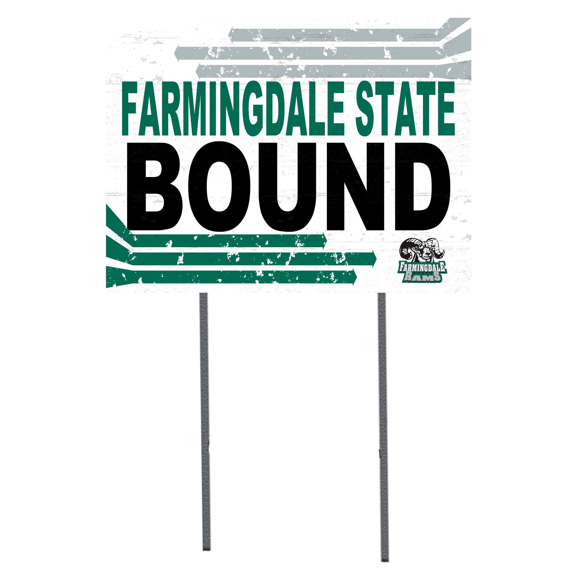 Jardine - SUNY Farmingdale State Rams 18" x 24" Bound Yard Sign - White