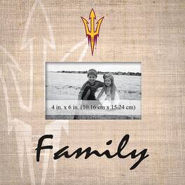 Fan Creations - Arizona State Sun Devils 10'' x 10'' Burlap Pattern Frame - Multicolor