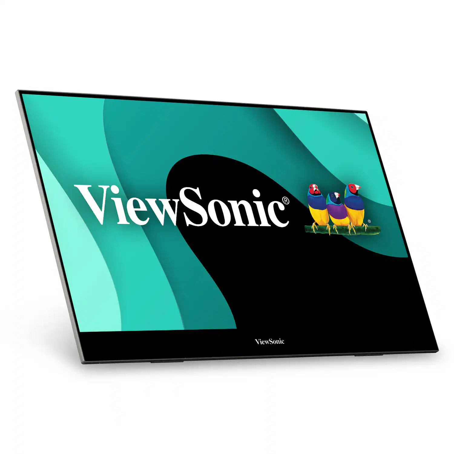 Front. ViewSonic - VX1655-4K-OLED 15.6" OLED UHD Portable Monitor (USB-C, Mini HDMI) - Black.