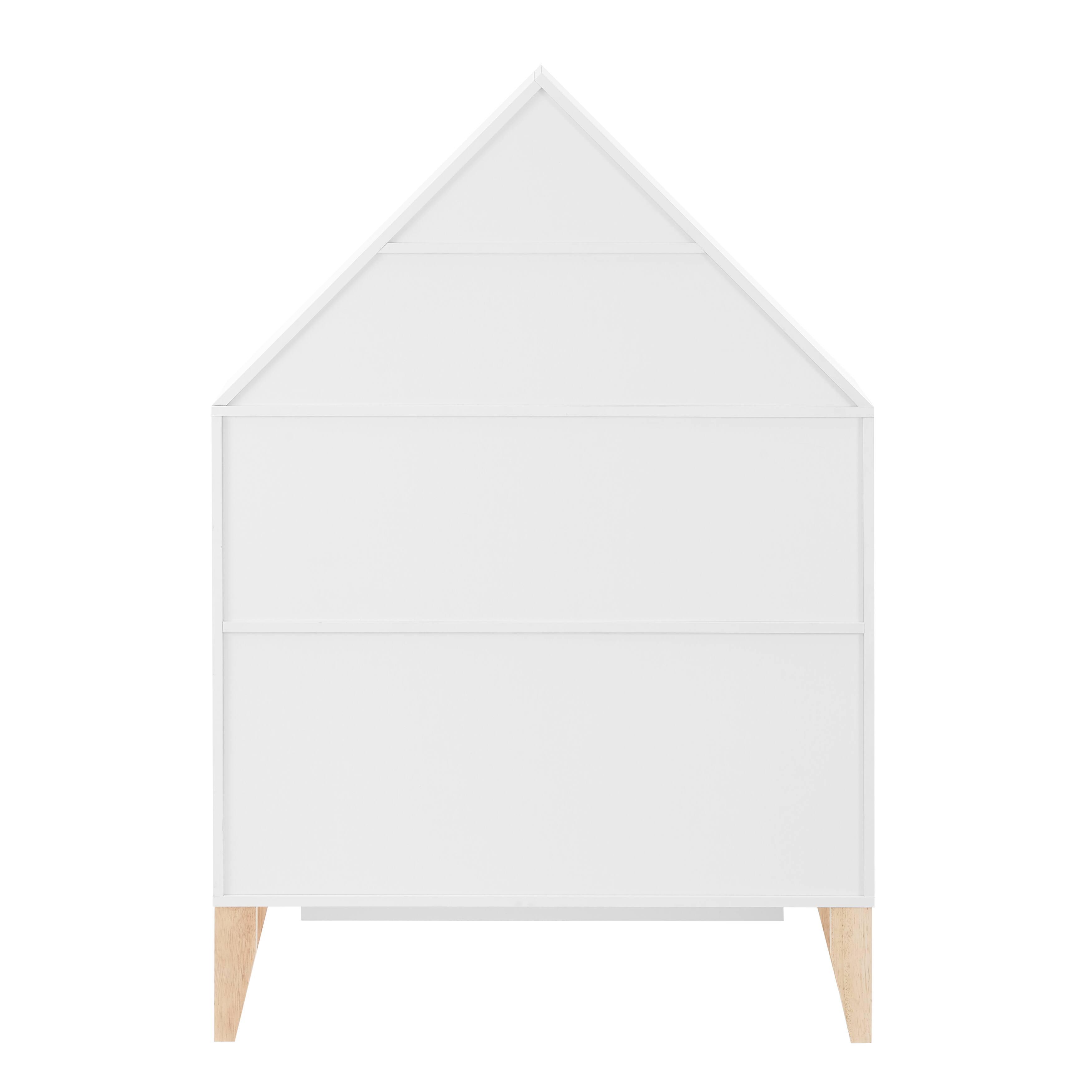 Alt View 10. Danya B - Steiner White Dollhouse 8-Compartment Kids Freestanding Bookshelf - White.