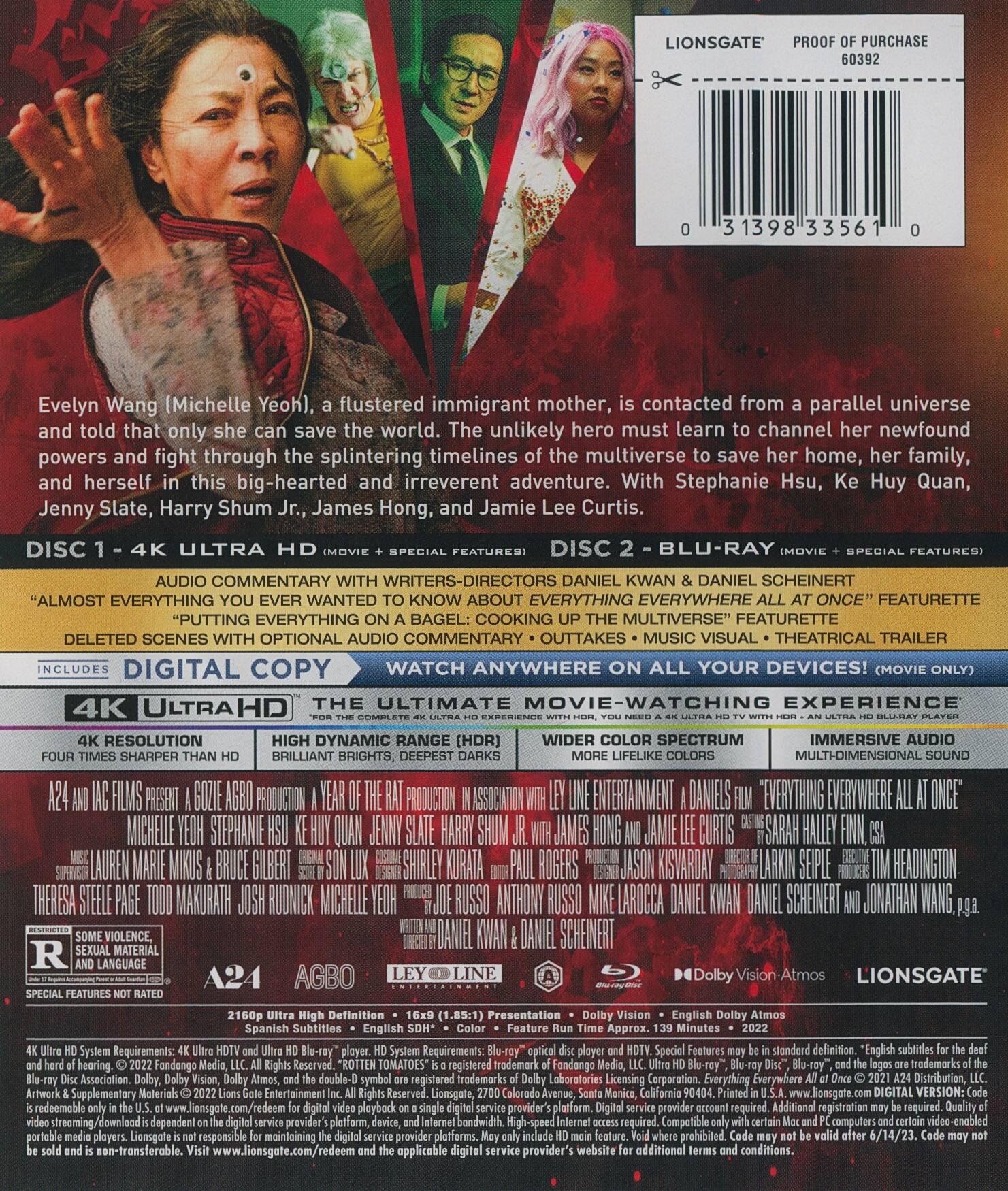 Alt View 1. Everything Everywhere All at Once   - 4K Blu-Ray.