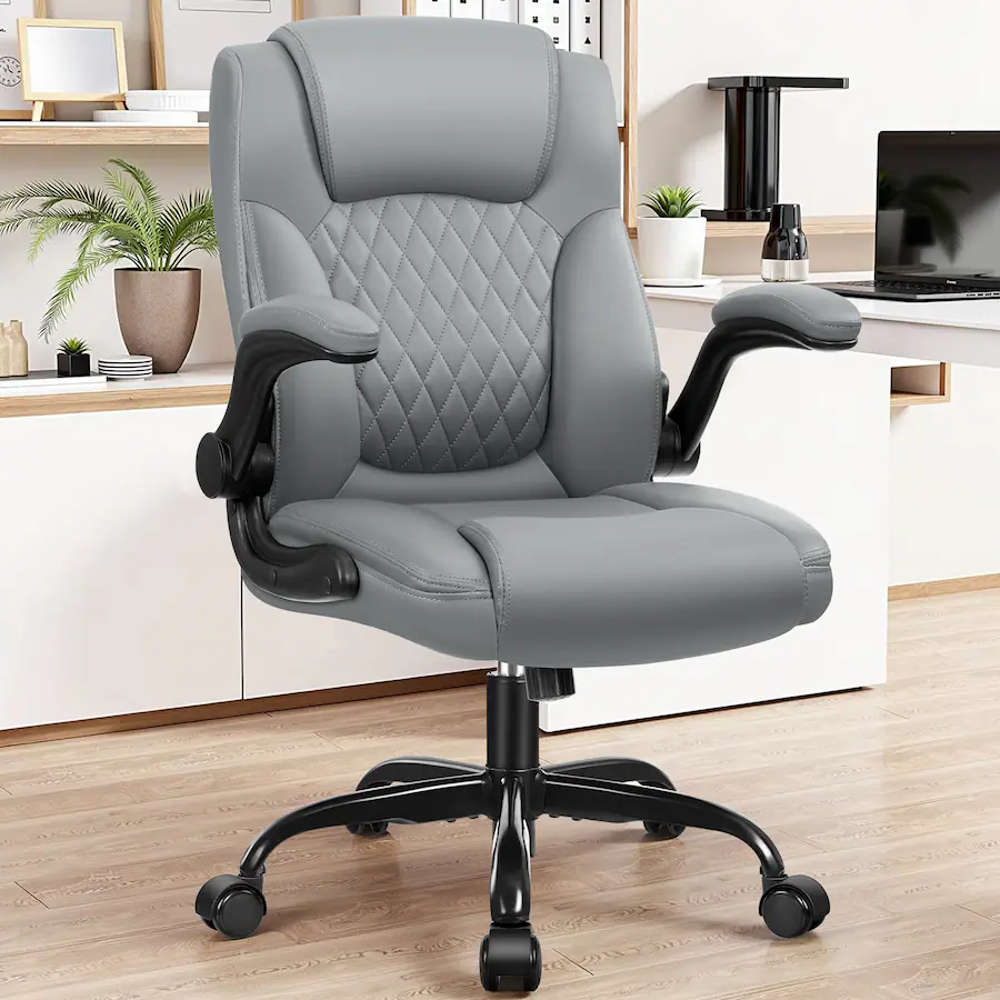 Ergonomic Chairs Grey Office Chair With Lumbar Support KERDOM