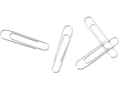 Front. ACCO - #3 Economy Paper Clips, Silver, 100/Box, 10 Boxes/Pack - Silver.