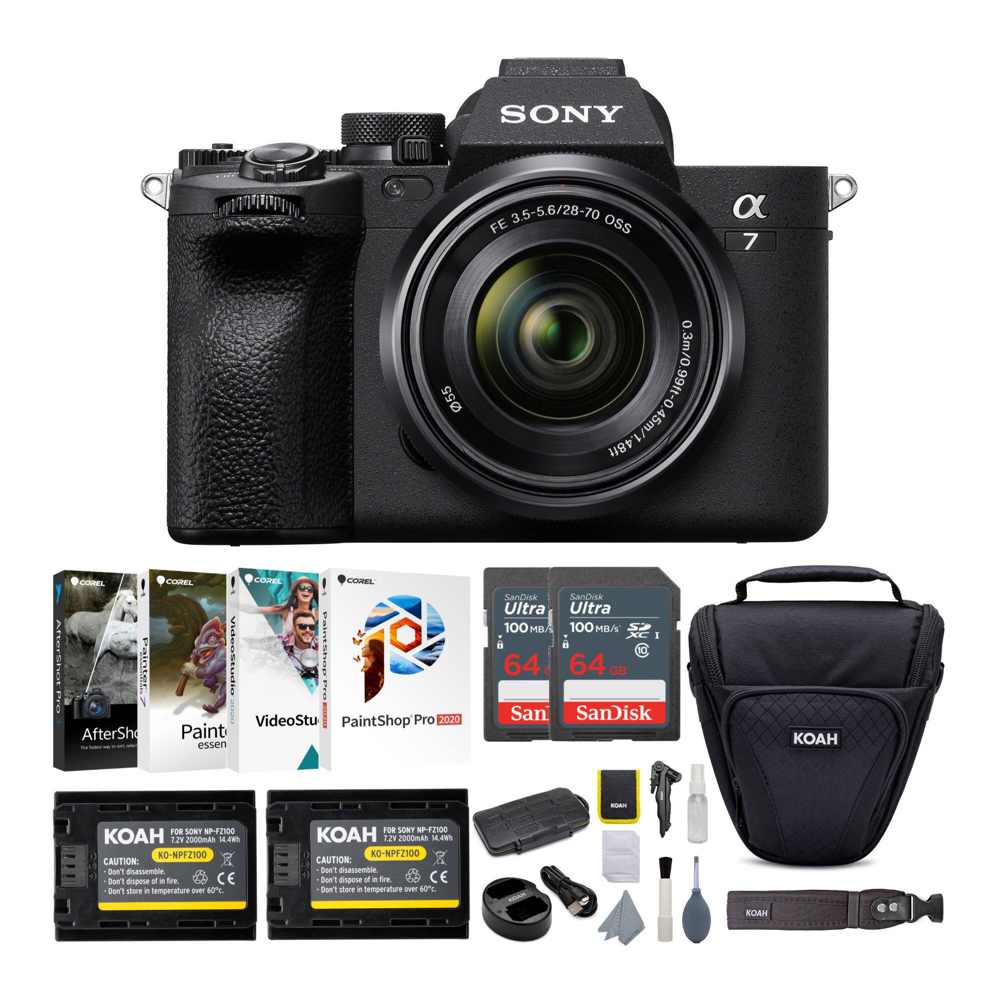Sony - Alpha 7 IV Full-frame Mirrorless Interchangeable Lens Camera Bundle - Black