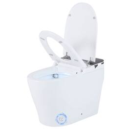Costway - ADA Height Electric One Piece Toilet with 1000g MaP Flushing, Built-in Tank & Pump - White