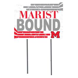 Jardine - Marist Red Foxes 18" x 24" Bound Yard Sign - White