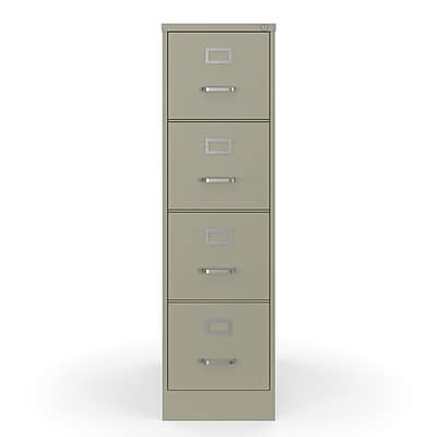 Alt View 1. Staples - Commercial 4-Drawer Vertical File Cabinet, Letter Size, Lockable, 51.97"H x 15"W x 22"D, Putty (22336D) - Putty.