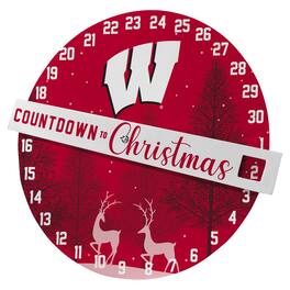 Pegasus - Wisconsin Badgers Countdown to Christmas Wall Sign - Multicolor