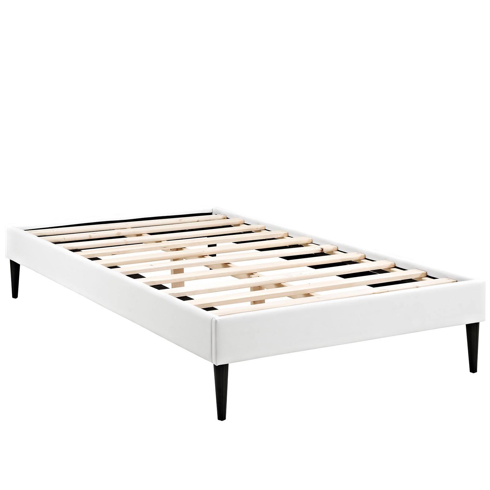 Left. Modway - Sutton Performance Velvet Twin Bed Frame - White.