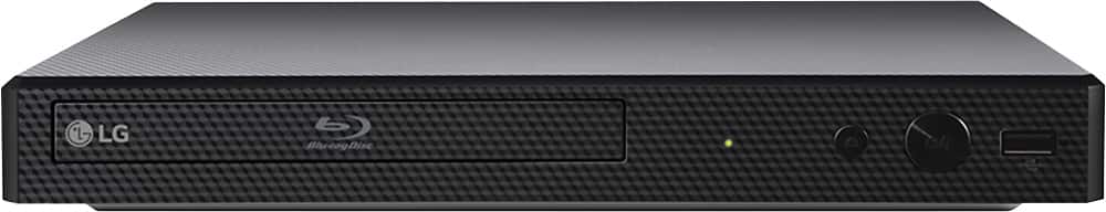Front. LG - Streaming Audio Wi-Fi Built-In Blu-ray Player - Black.