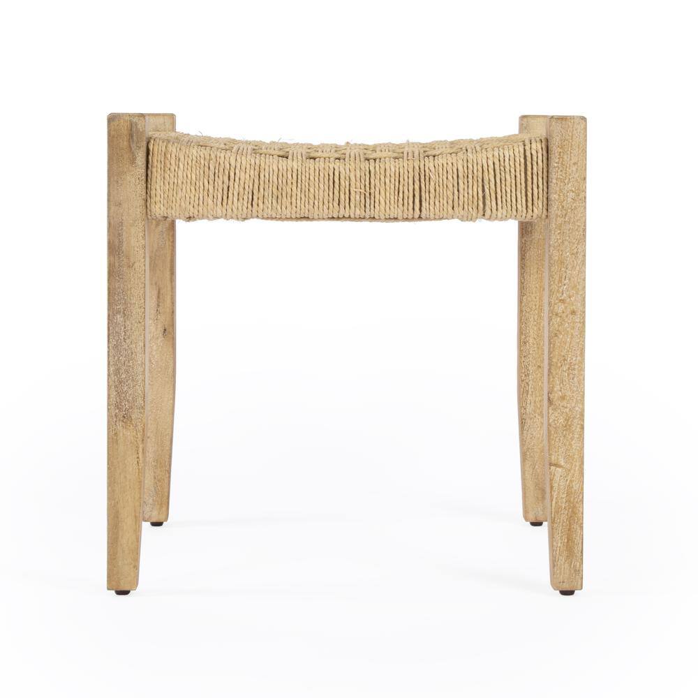 Back. Butler Specialty - Garner Woven Jute Accent Stool - Natural.