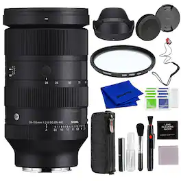 Sigma - 28-105mm f/2.8 DG DN Art Lens for L-Mount with Advance Accessories and Travel Bundle | 636969 - Black