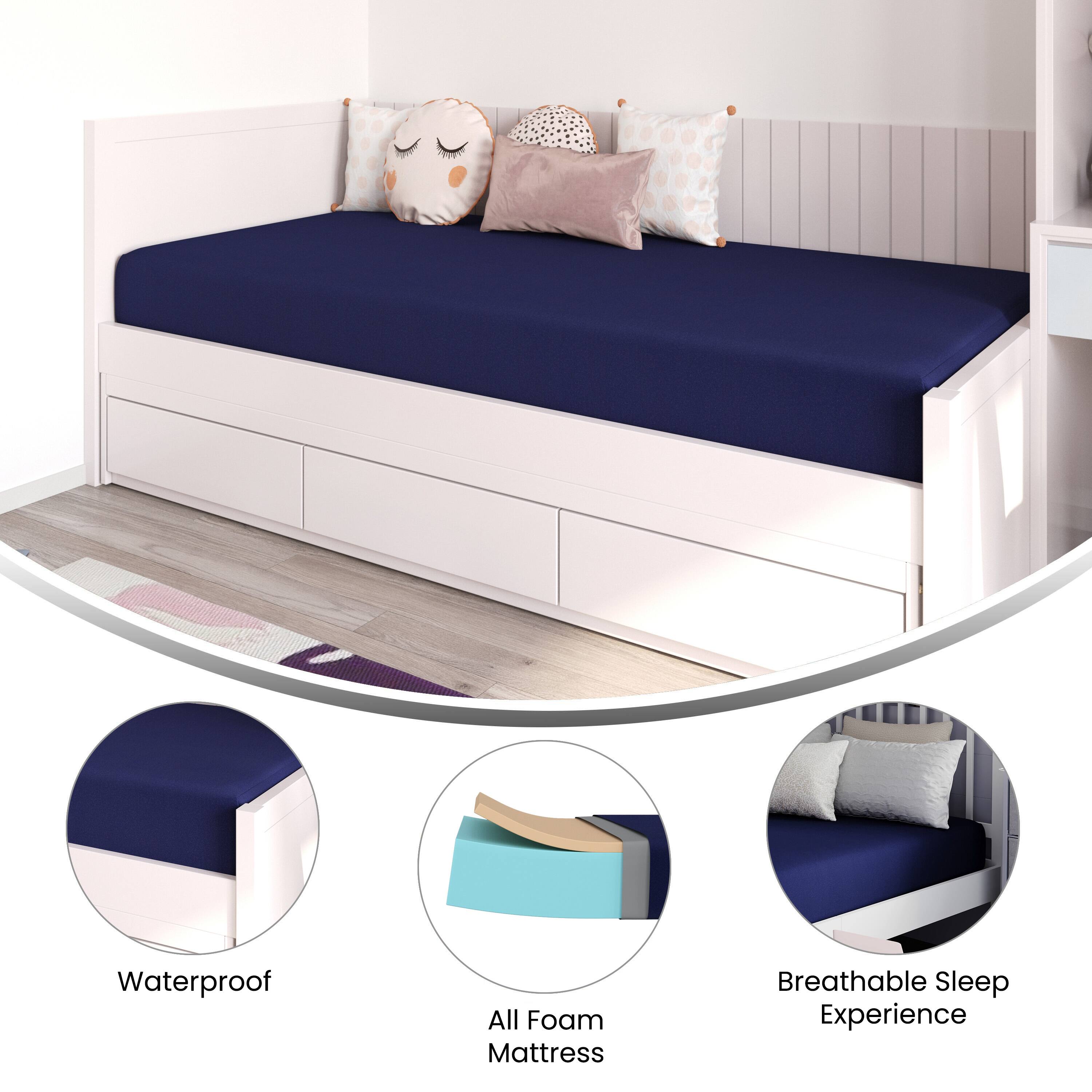 Waterproof  
All Foam Mattress  
Breathable Sleep Experience
