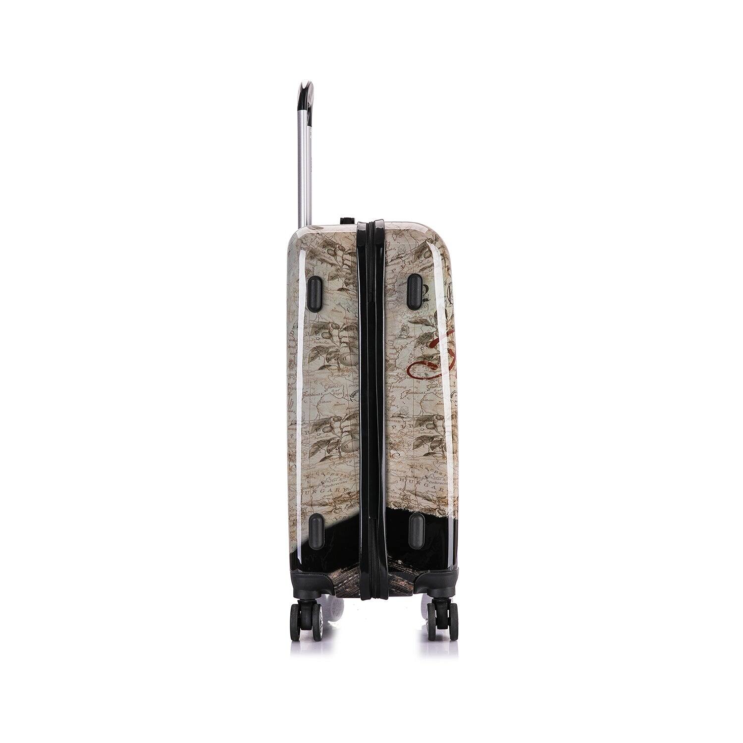 Alt View 3. InUSA - Paris Prints Lightweight Hardside Spinner Luggage 24" - PARIS.