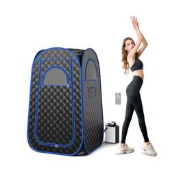 SKONYON - Full Body Personal Sauna Tent with 1000W Steam Generator for Home Use - Black