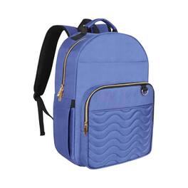 Circus Cirle - Stylish Quilted Water-Resistant Laptop Backpack - Blue