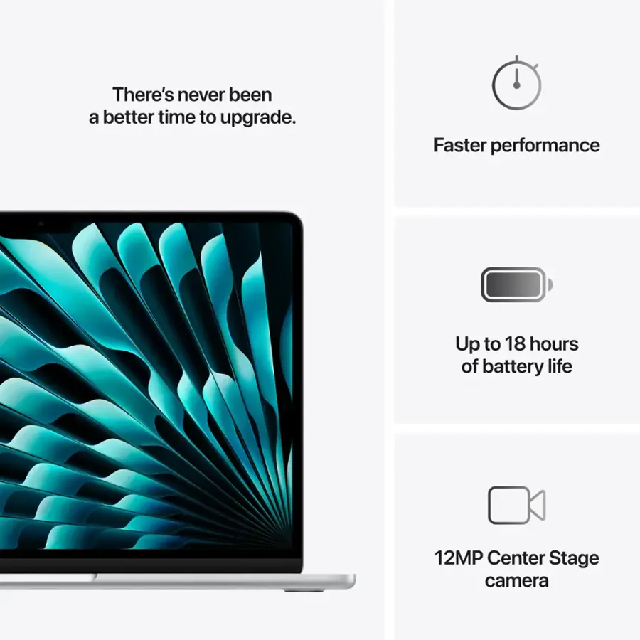 There's never been a better time to upgrade. Faster performance, Up to 18 hours of battery life, 12MP Center Stage camera.