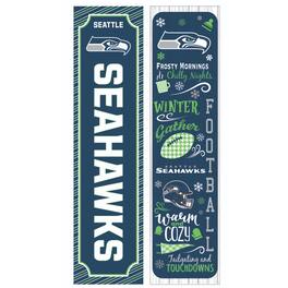 Evergreen Enterprises - Seattle Seahawks 47" Double Sided Winter Leaner Fan Sign - Multicolor