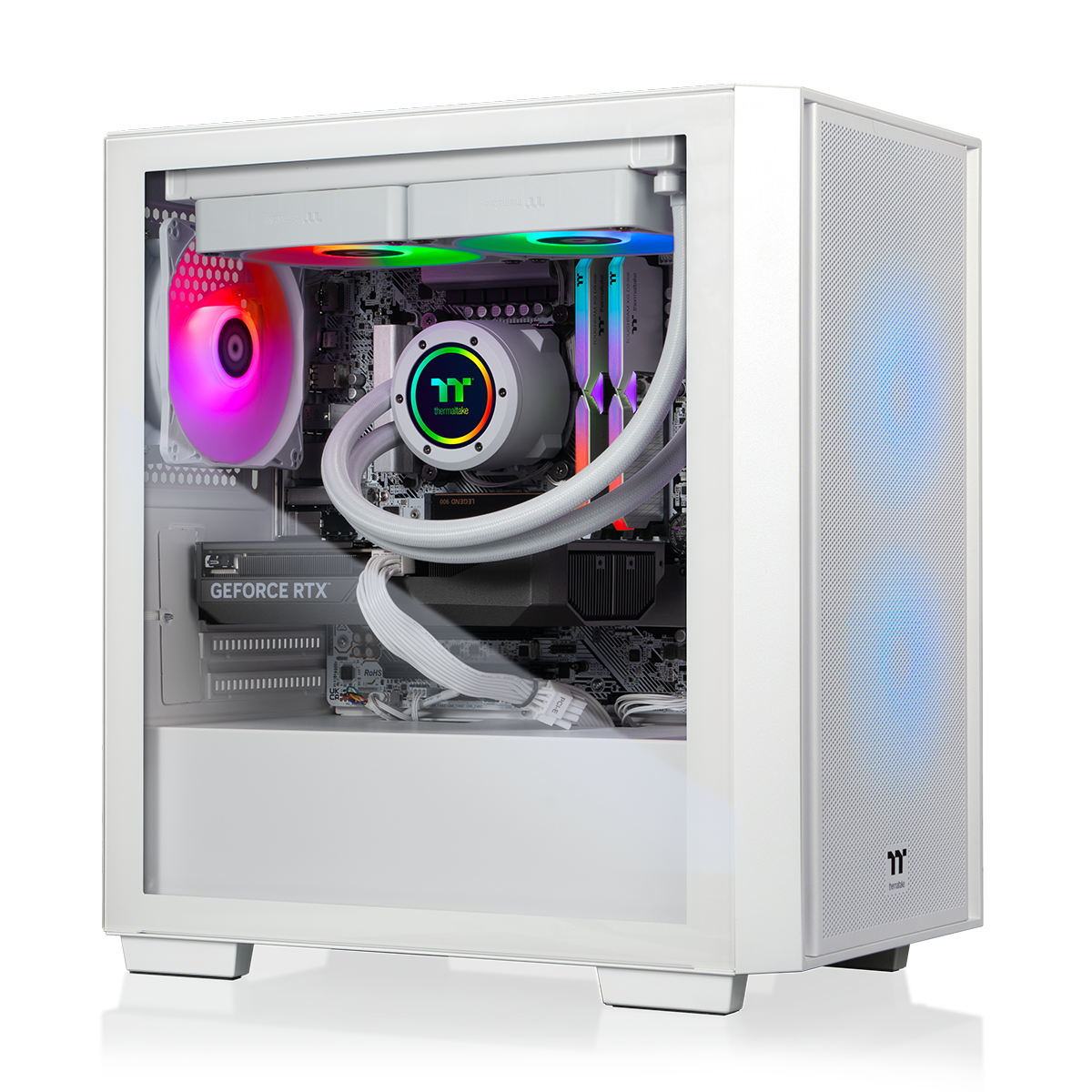 Thermaltake - LCGS Versa u2660TS Gaming Desktop Intel Core Ultra 7 265KF, 32GB Memory, NVIDIA GeForce RTX 5060 Ti 8G, 2TB SSD NVMe M.2 - White