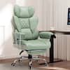 Front. CloudRest Pro - 400lbs Heavy Duty Office Chair Faux Leather Wide Ergonomic Comfy Executive Chair,Graygreen - Graygreen.