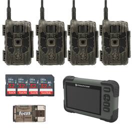 Stealth Cam - 40MP Deceptor Max Cellular Trail Camera with Card Viewer 32GB Memory Cards and Card Reader(4 Pack)