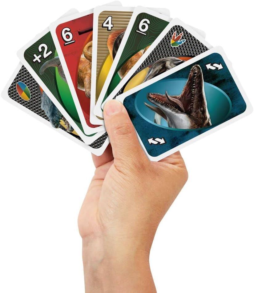 Left. Mattel - UNO: Jurassic World: Rebirth Edition   - COLLECTIBLES - Multicolor.