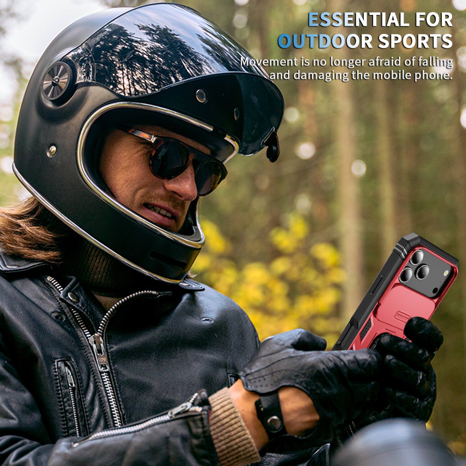 ESSENTIAL FOR OUTDOOR SPORTS  
Movement is no longer afraid of falling and damaging the mobile phone.
