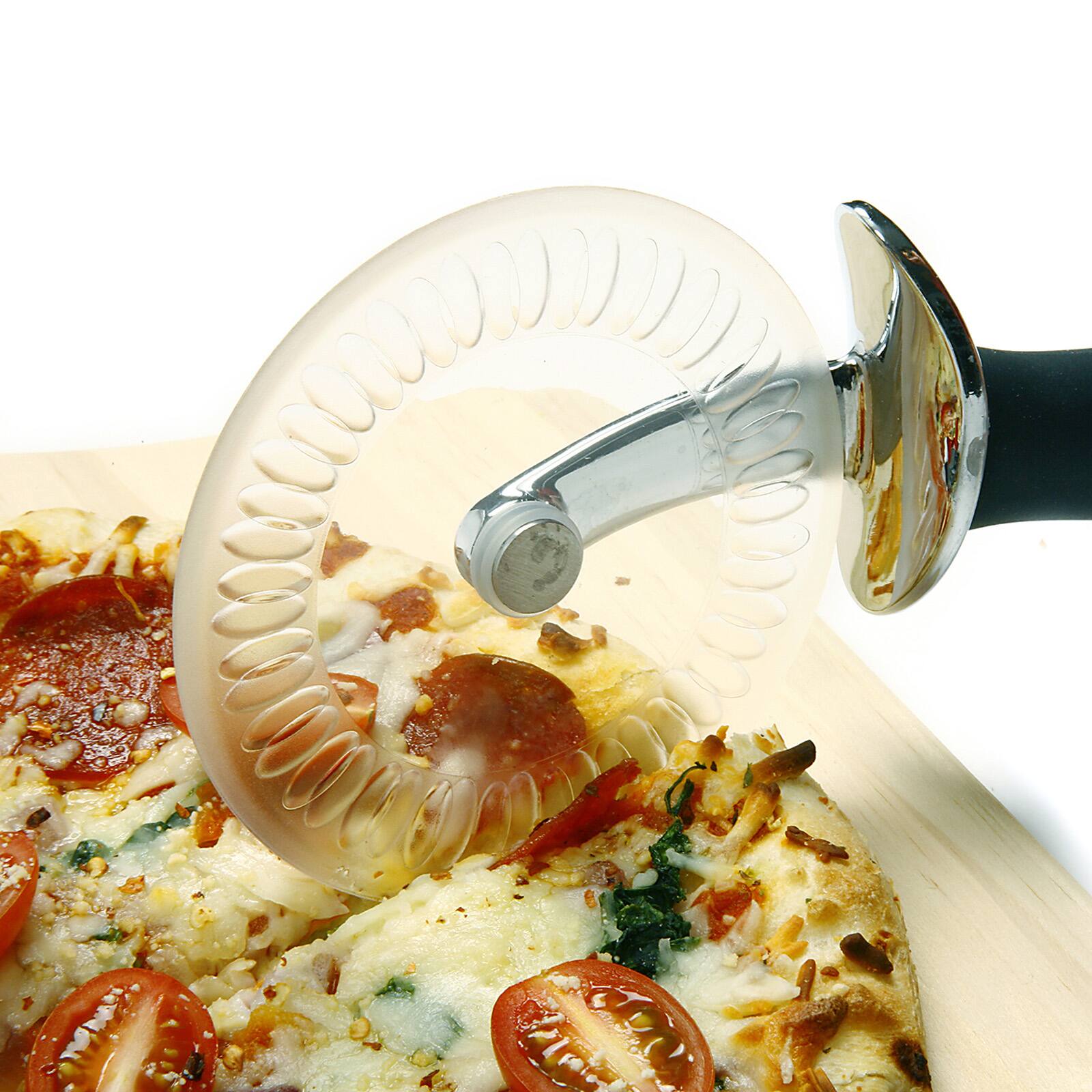 Alt View 2. Norpro - Grip EZ Pizza Wheel with Scalloped Blade - Silver.