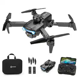 Contixo - F19 Arvo Foldable Drone with 1080P HD Camera, FPV, Obstacle Avoidance, 2 Batteries, Brushless Motors & LED Lights - Silver