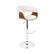 Angle. LumiSource - Vintage Mod Polyester Fabric Barstool - Walnut/Cream.