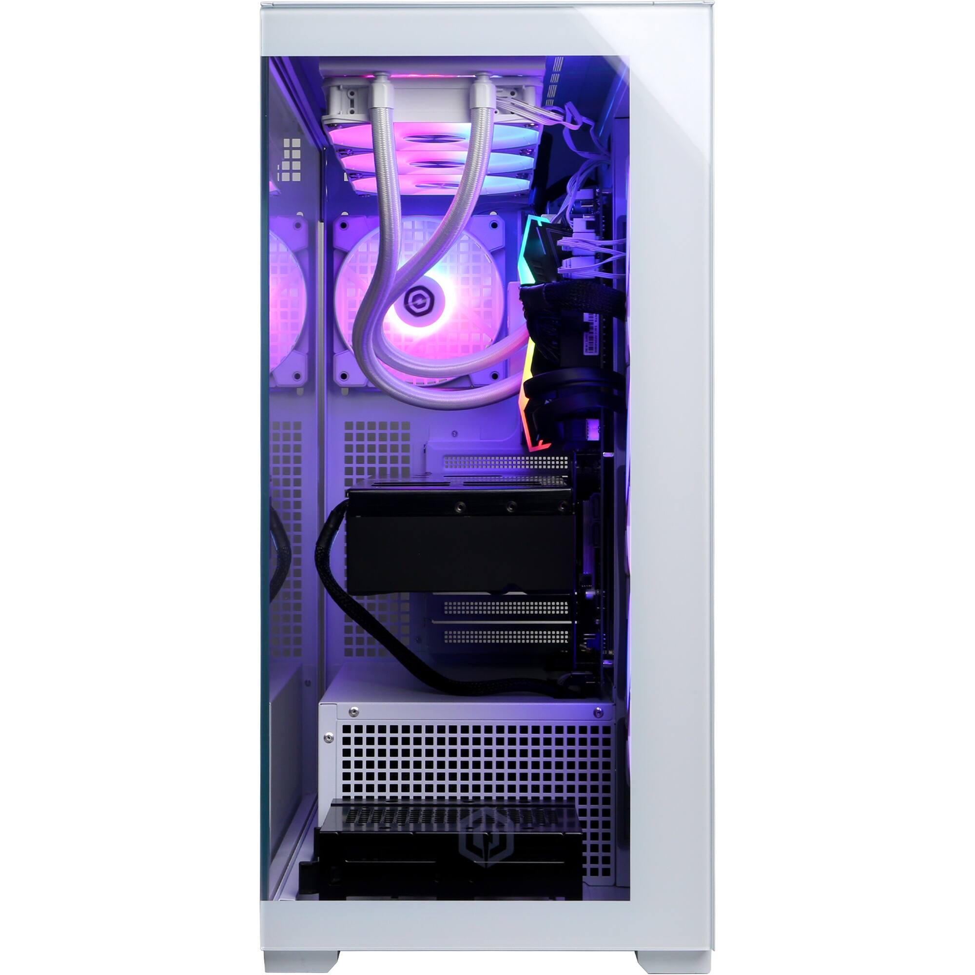 Alt View 6. CyberPowerPC - Gaming Desktop - Intel Core Ultra 9 285K - NVIDIA GeForce RTX 5080 16GB - 64GB DDR5 - 4TB PCIe 4.0 SSD - White.