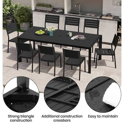 Strong triangle construction  
Additional construction crossbars  
Easy to maintain