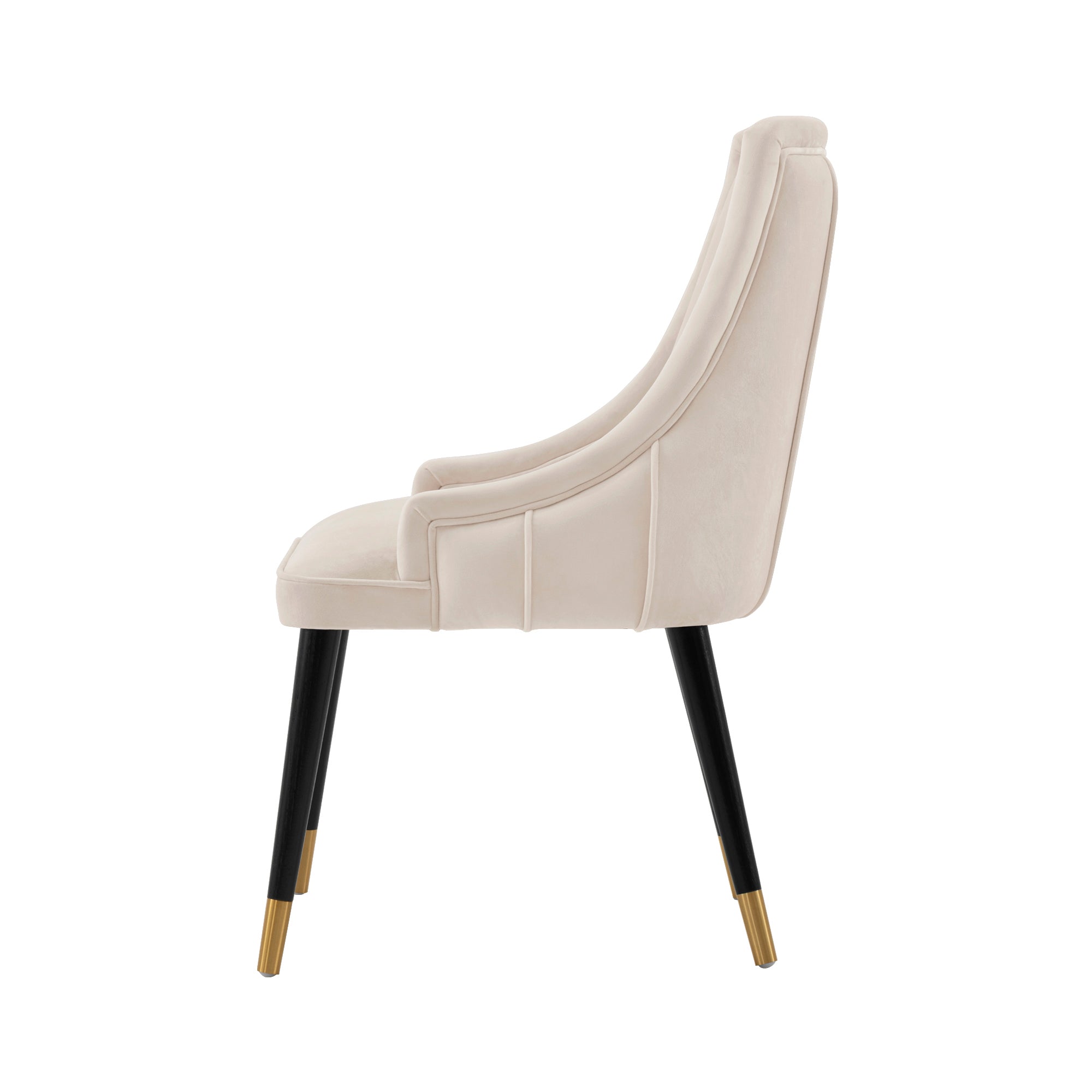 Alt View 1. Manhattan Comfort - Eda Modern Wood Upholstered Dining Chair - Cream.