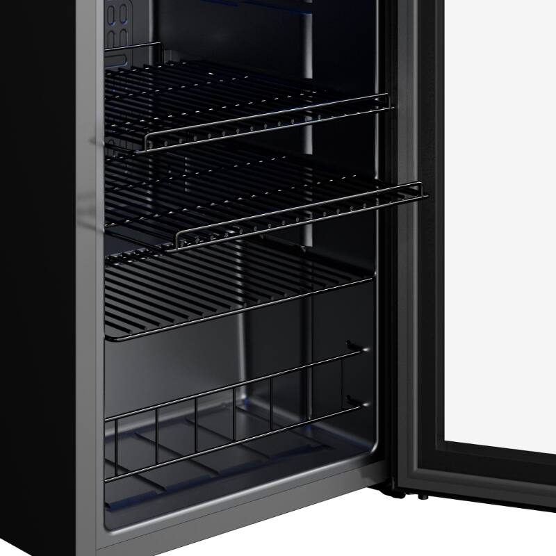 Alt View 3. Yeego - Yeego 85 Cans Beverage Cooler, 2.19 cu.ft. Beverage Refrigerator with Glass Door for Home/Dorm/Office, Black - Black.