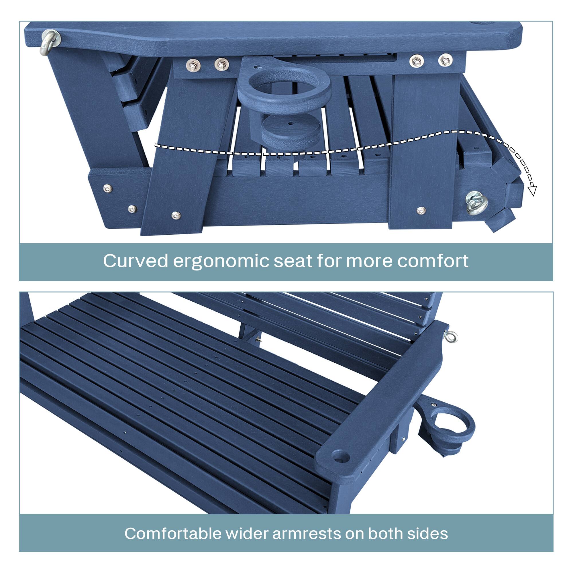 Curved ergonomic seat for more comfort

Comfortable wider armrests on both sides